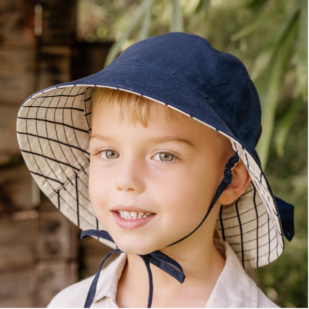 Bedhead 'Explorer' Classic Bucket Sun Hat - Alex / Indigo