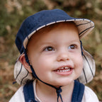 Bedhead 'Lounger' Flap Sun Hat - Alex / Indigo