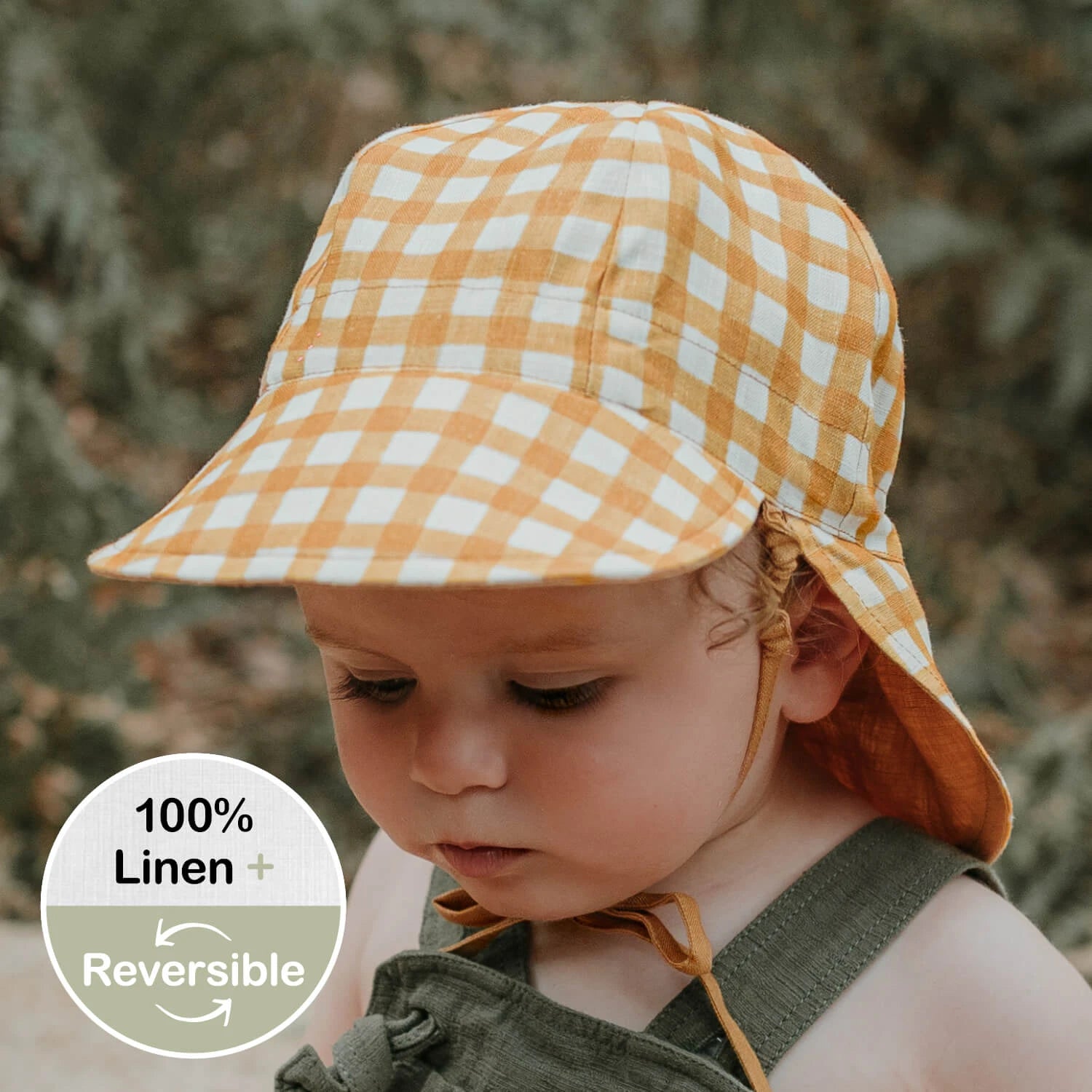 Bedhead 'Lounger' Flap Sun Hat - Marley / Maize