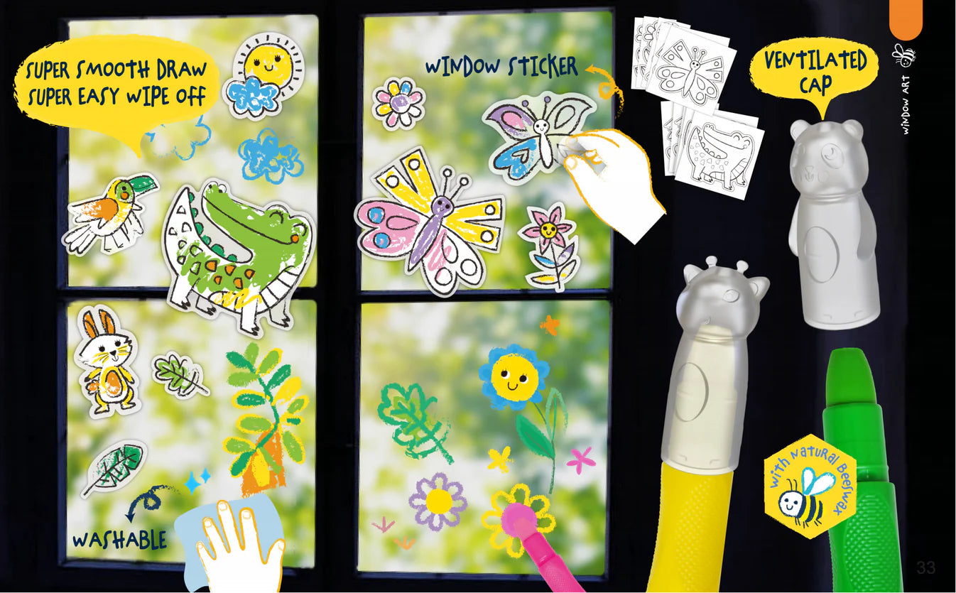 Haku Yoka Window Art / Jungle Animals