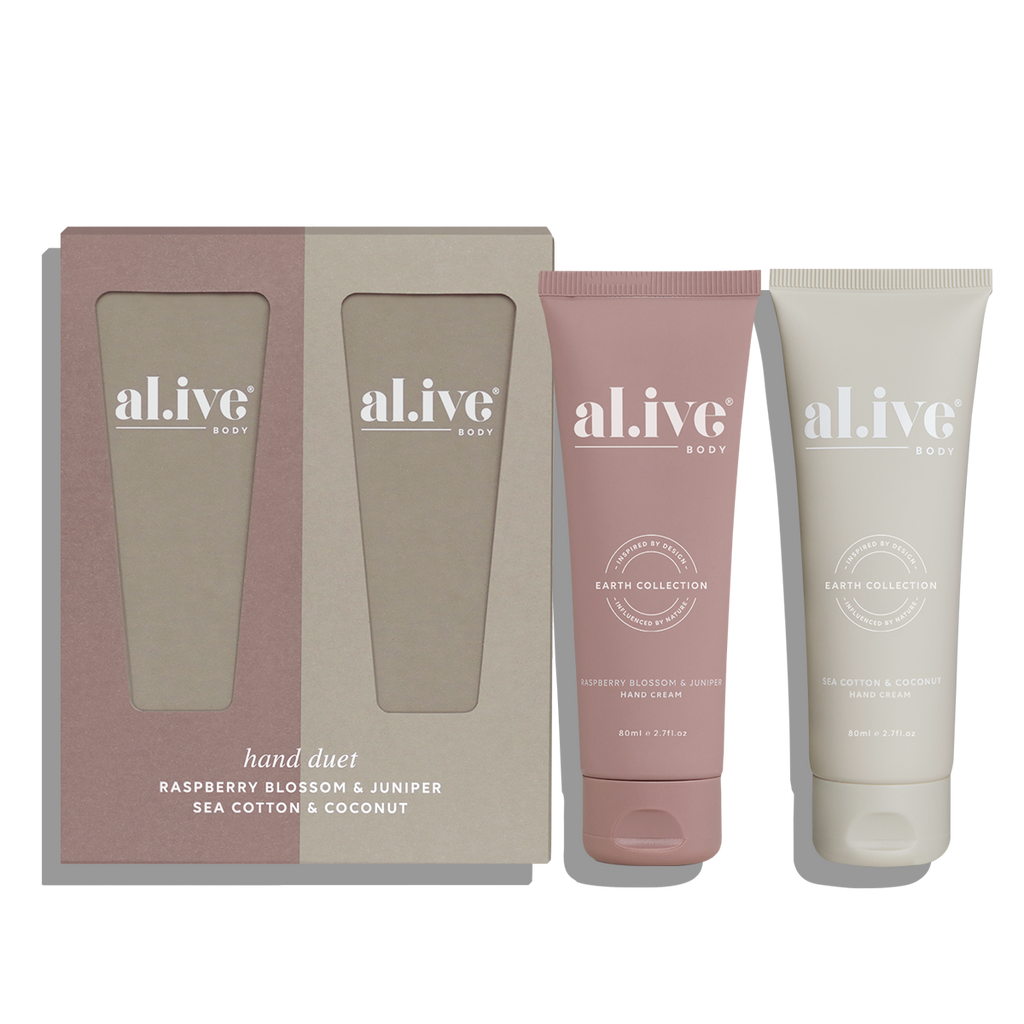 Al.ive Body Hand Duet - Raspberry Blossom & Juniper + Sea Cotton & Coconut