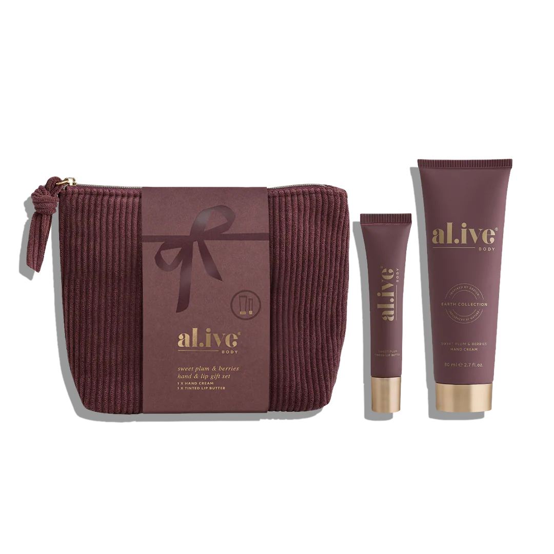 Al.ive Body hand & lip gift set sweet plum & berries