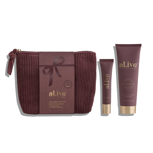 Al.ive Body hand & lip gift set sweet plum & berries