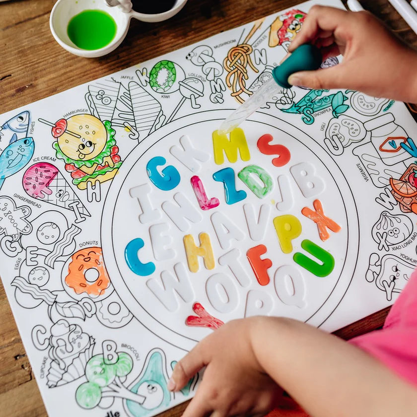 Hey Doodle Alphabet Soup Sensory Colouring & Doodle Mat