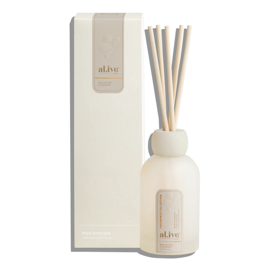 Al.ive Body Reed Diffuser- Sea Cotton & Coconut