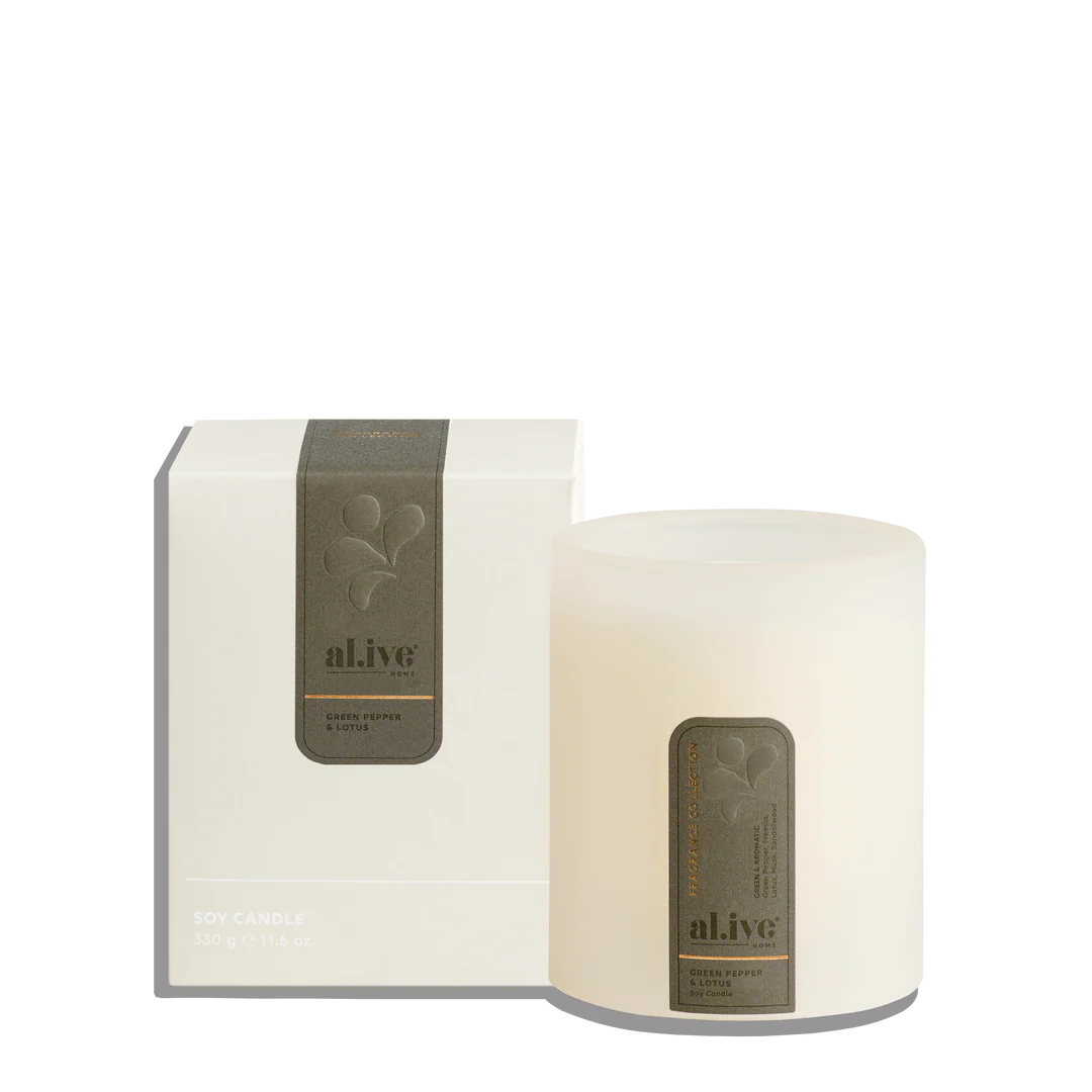 Al.ive Body Soy Candle- Green Pepper & Lotus