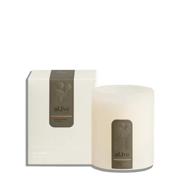 Al.ive Body Soy Candle- Green Pepper & Lotus