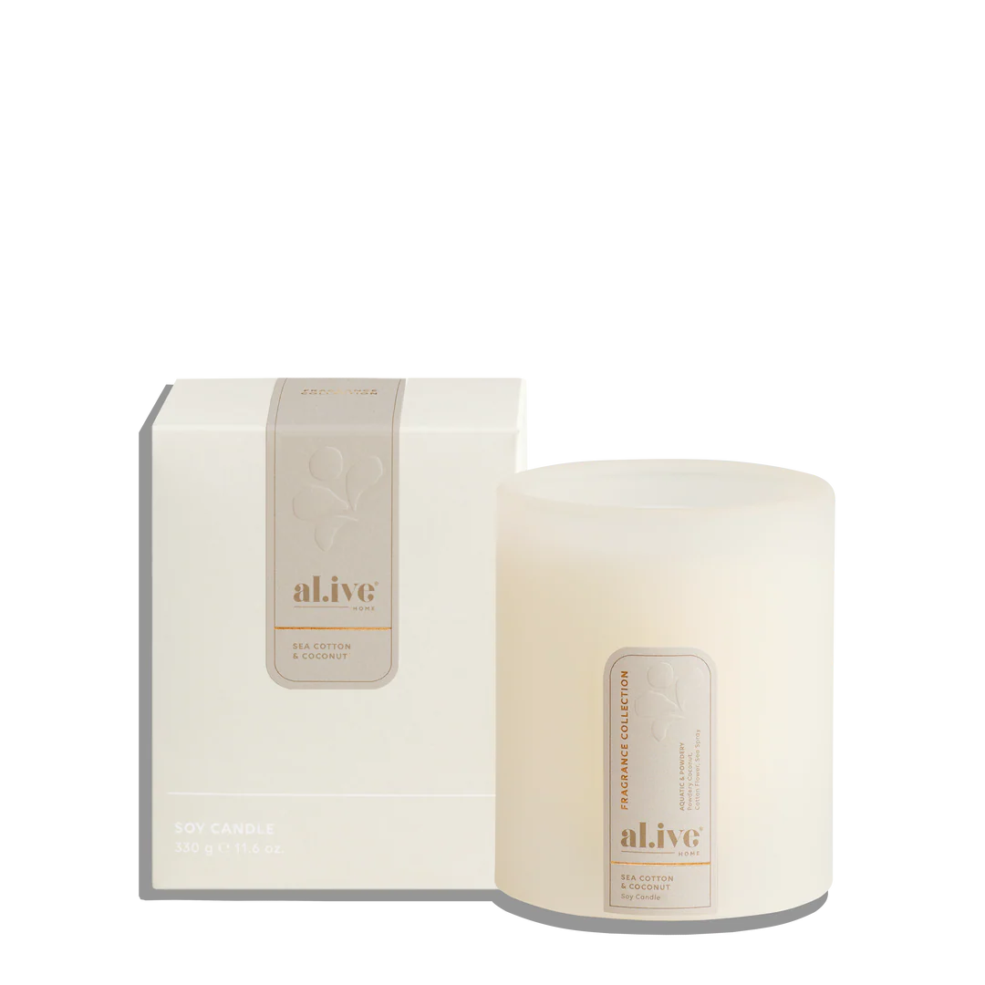 Al.ive Body Soy Candle- Sea Cotton & Coconut