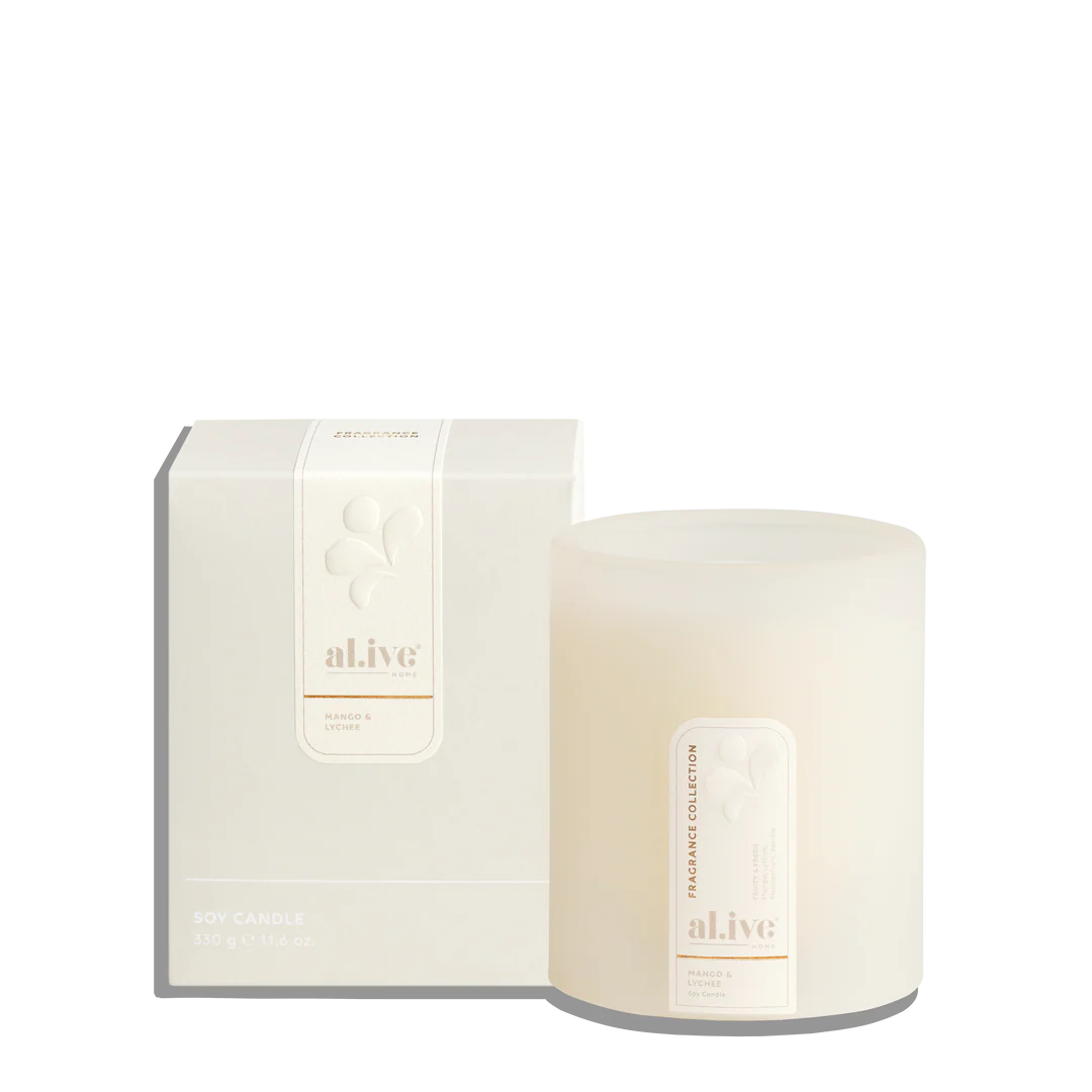 Al.ive Body Soy Candle- Mango & Lychee