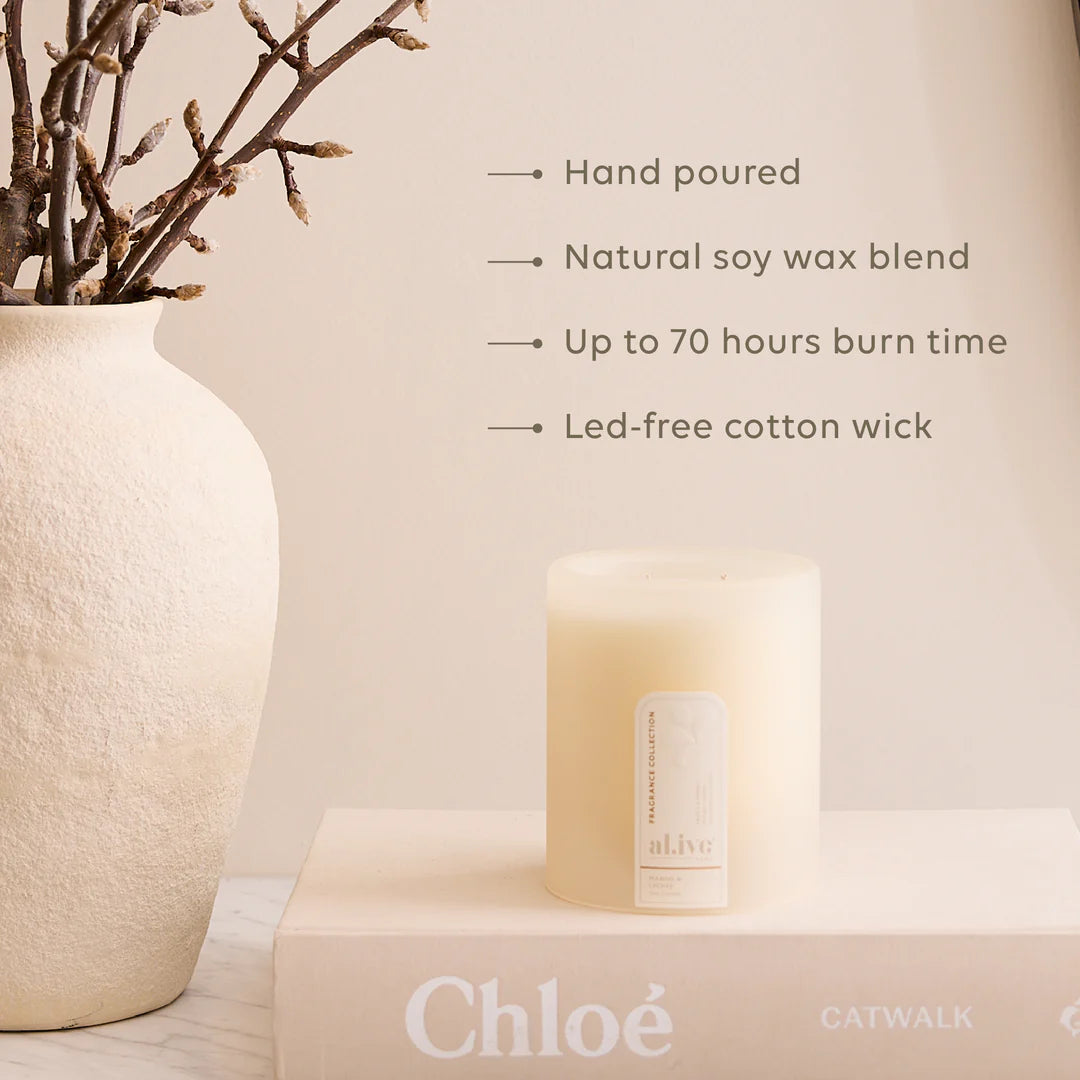 Al.ive Body Soy Candle- Mango & Lychee