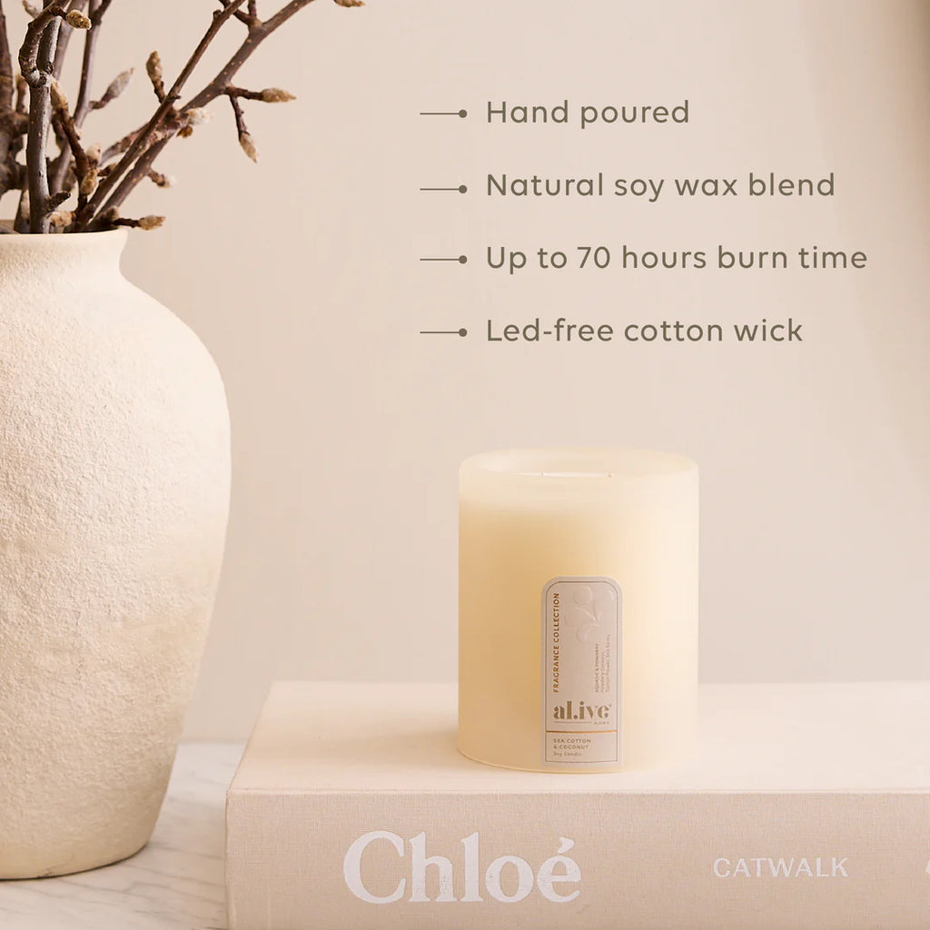 Al.ive Body Soy Candle - Sea Cotton & Coconut