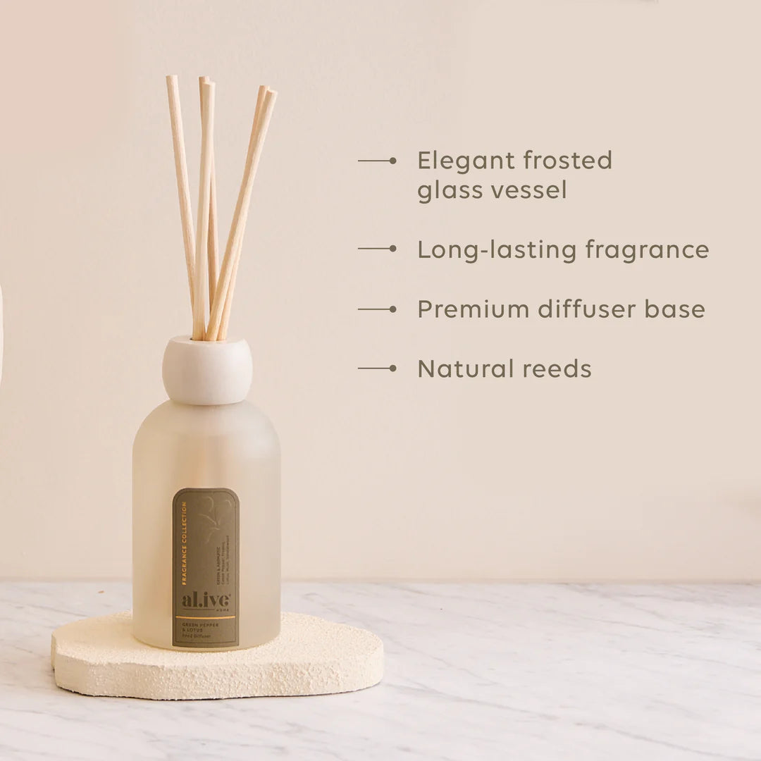 Al.ive Reed Diffuser- Green Pepper & Lotus