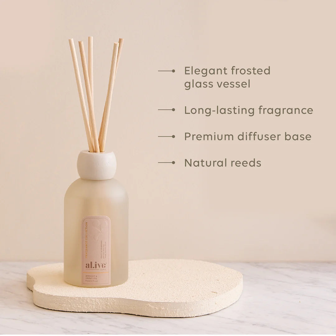 Al.ive Body Reed Diffuser- Apricot & Sweet Fig