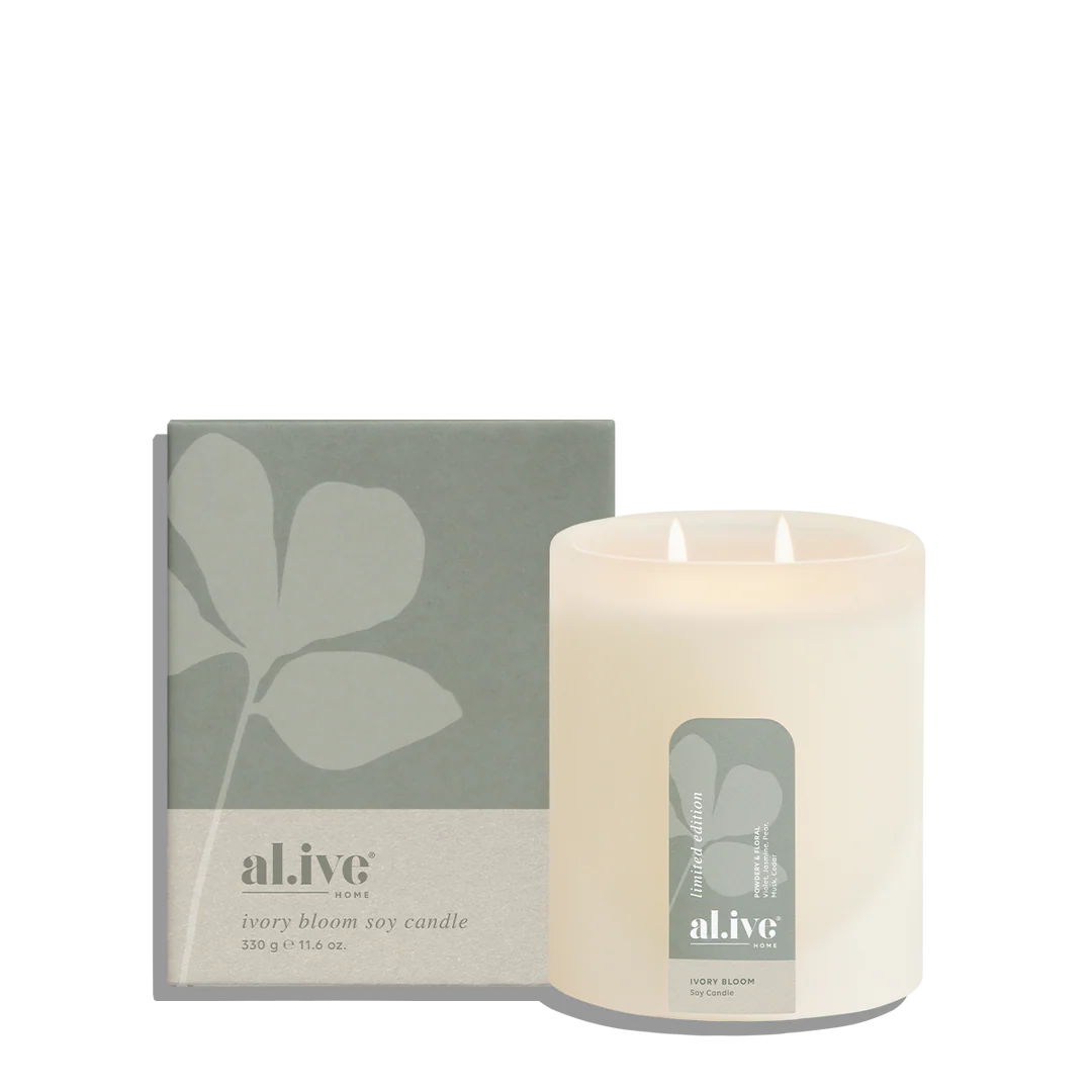 Ali.ve Body Soy Candle - Ivory Bloom LIMITED EDITION