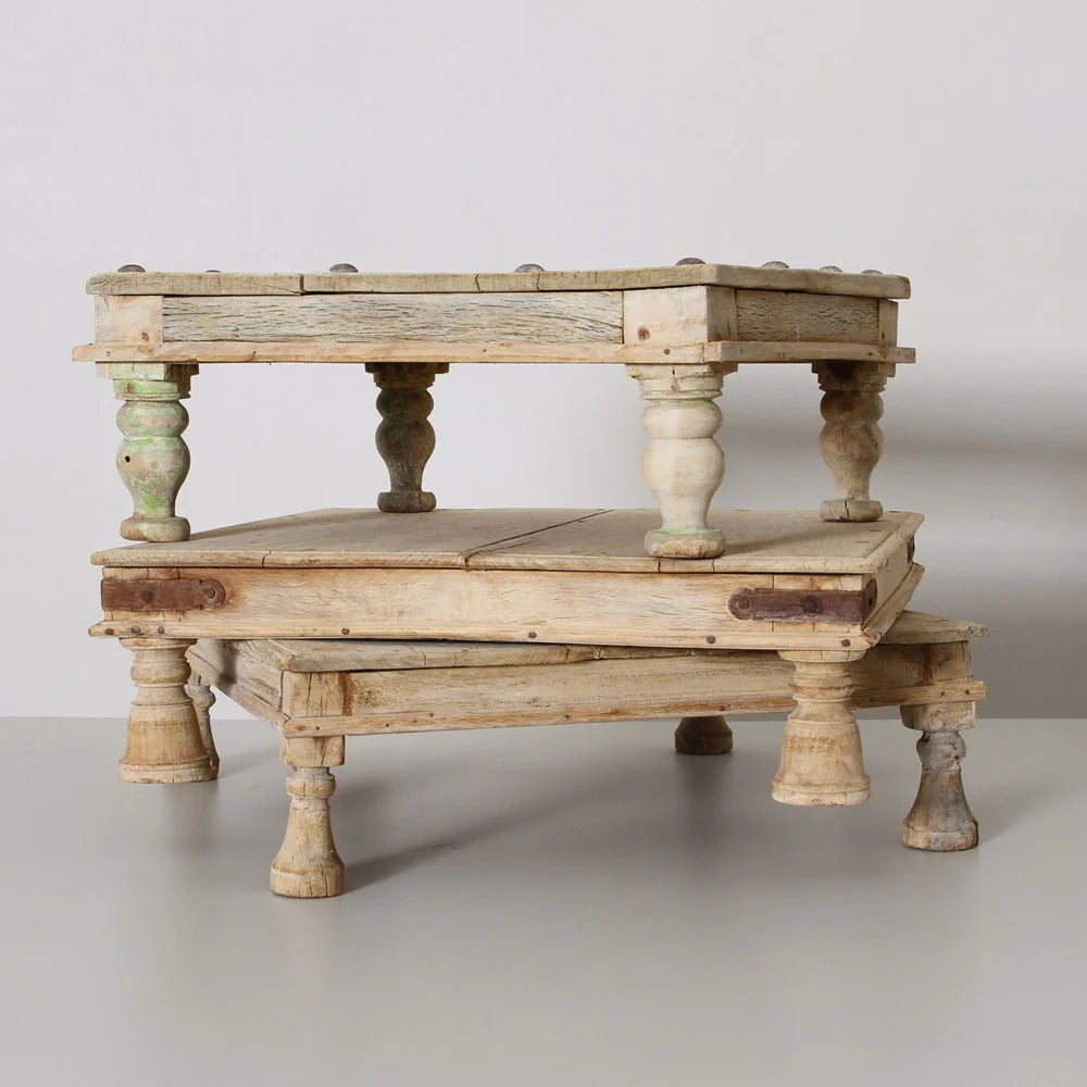 INDIGO LOVE Vintage Indian Bajot Table