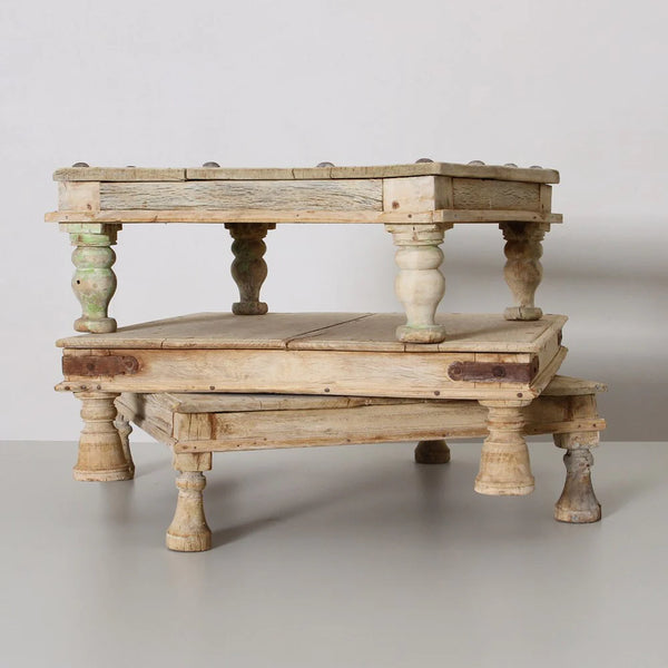 INDIGO LOVE Vintage Indian Bajot Table