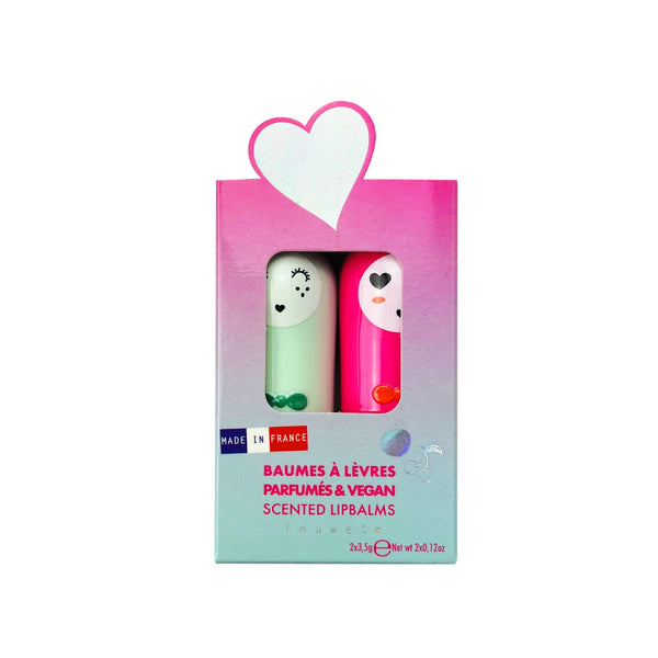Inuwet Lip Balm Bunny Duo | Apple & Cherry