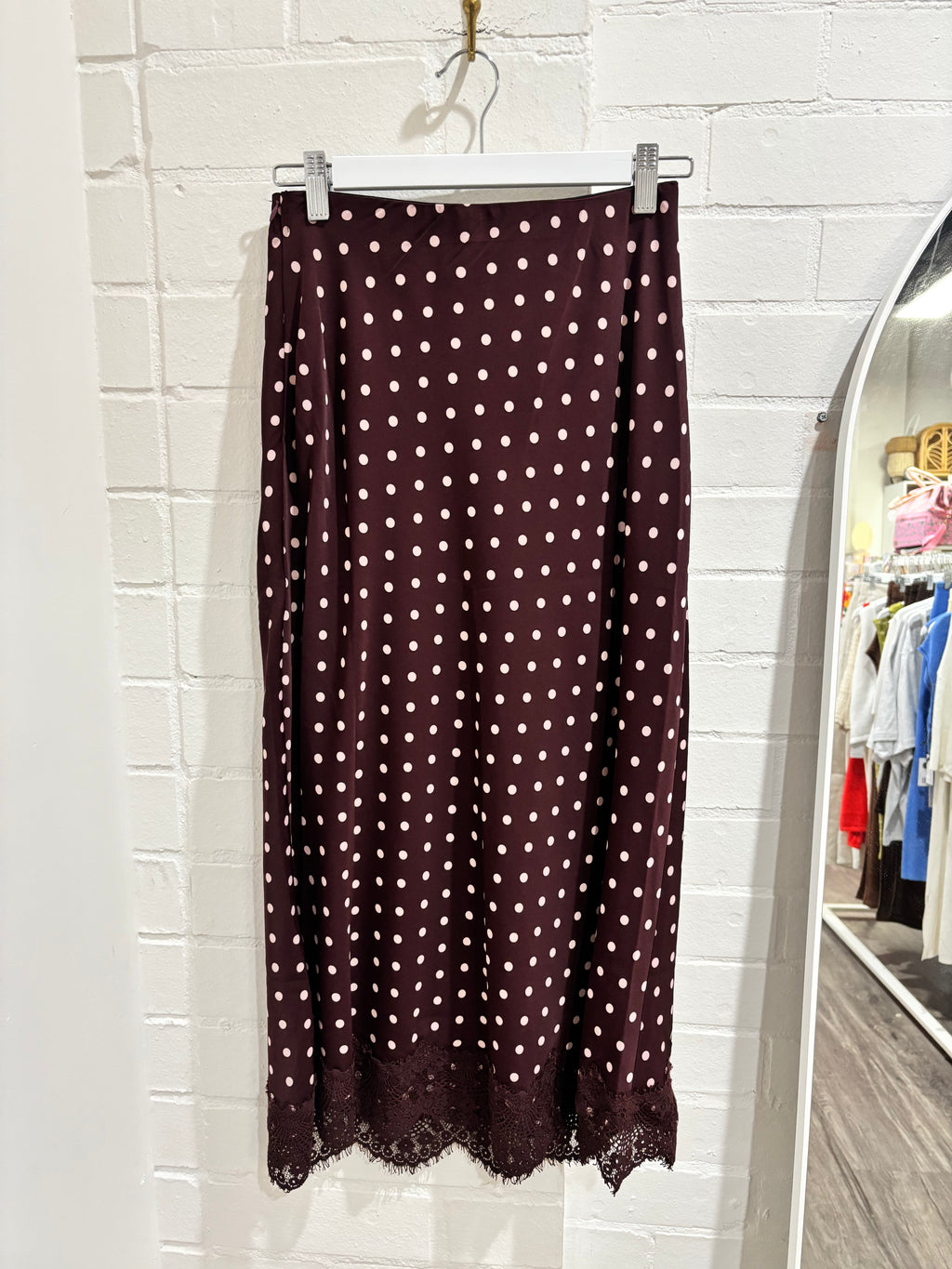 By Frankie Dot Midi Lace Skirt - Assorted