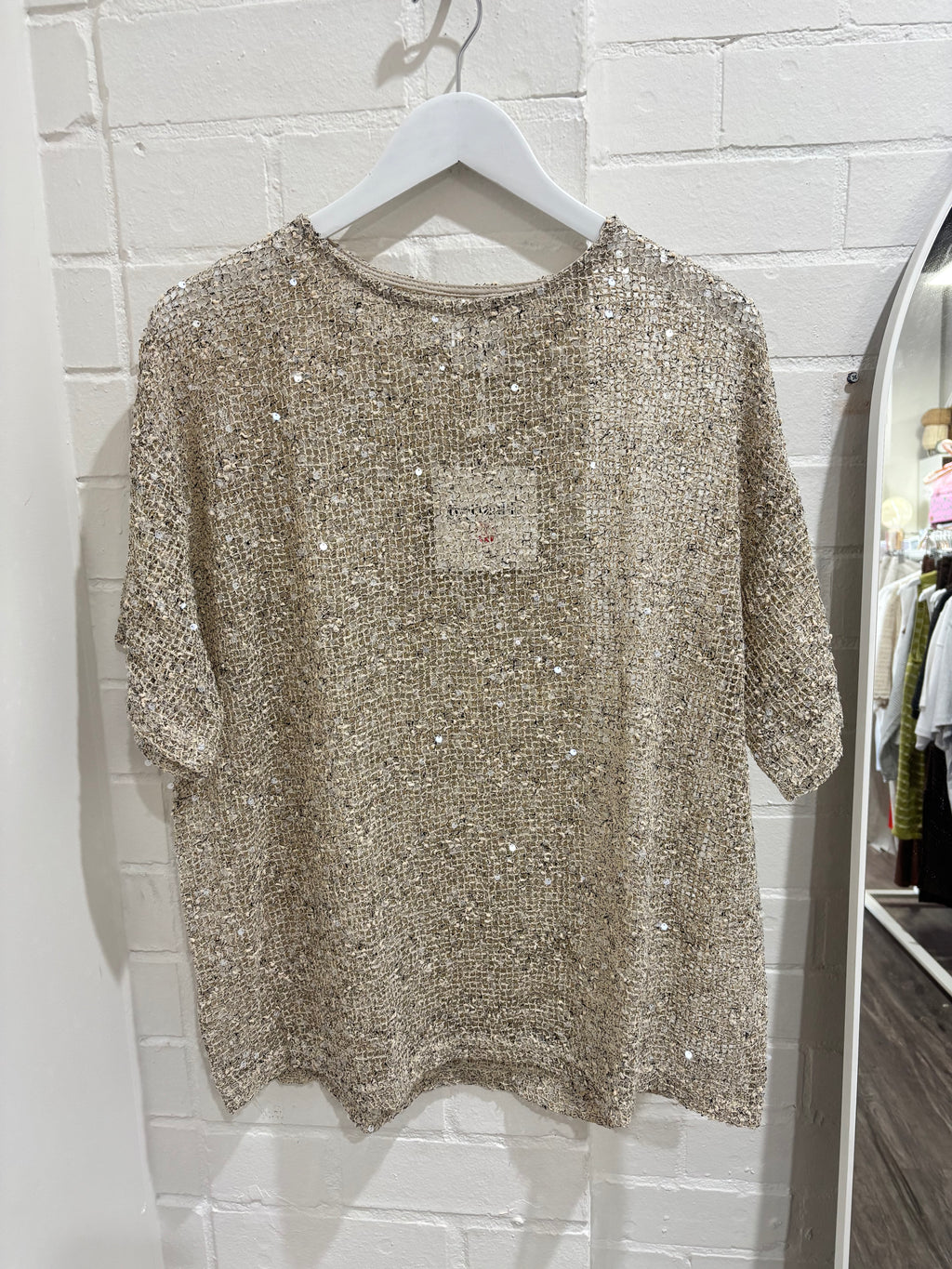 By Frankie Sequins Knit Oversized Tee - Assorted