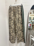 By Frankie Dark Green Heart Leopard Racer Jeans