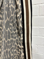 By Frankie Leopard Racer Stripe Pants Choc/Beige