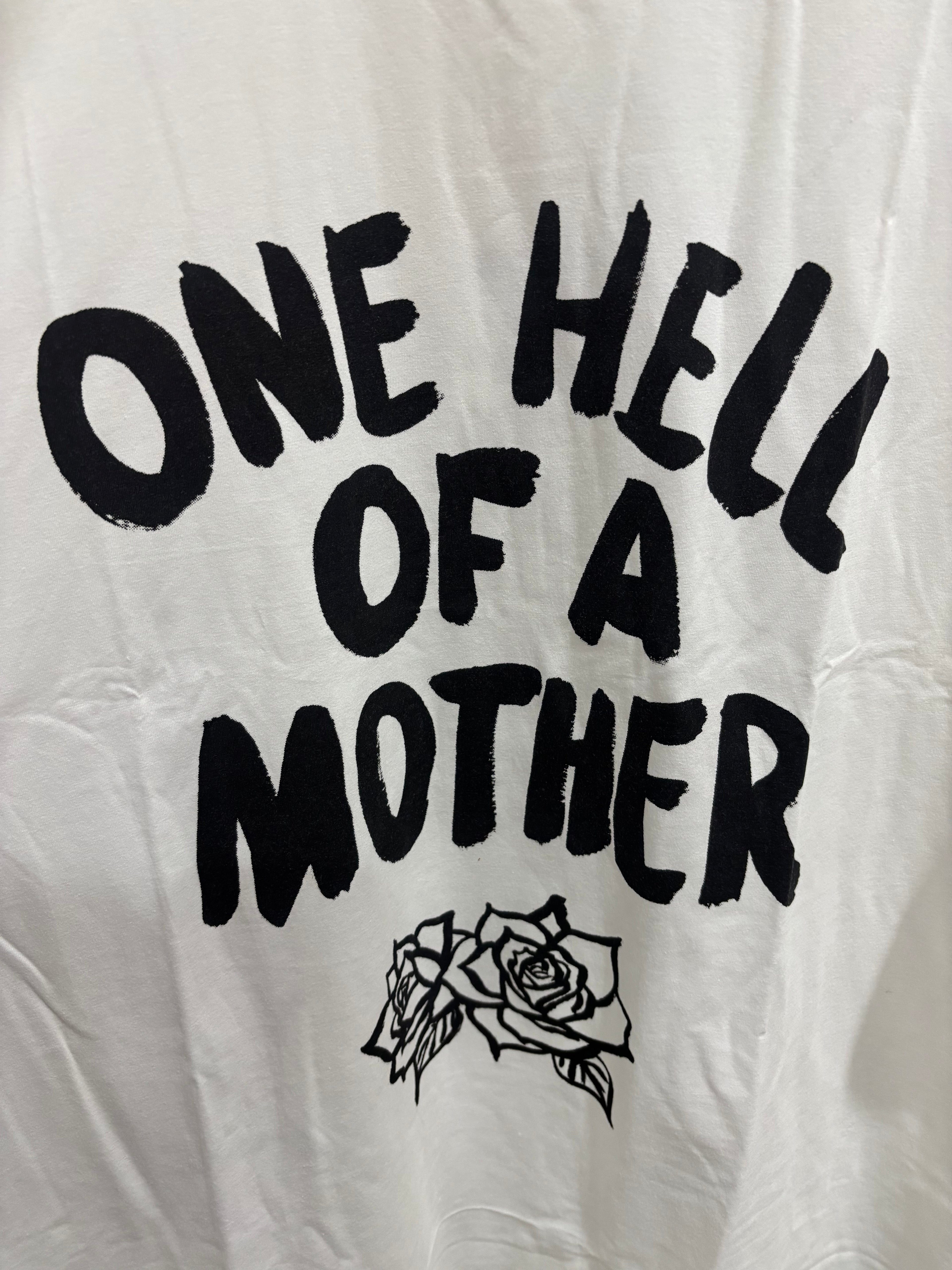 By Frankie One Hell of a Mother Long Sleeve Tee White