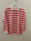 By Frankie - Red/Pink Stripe Rugby Jersey