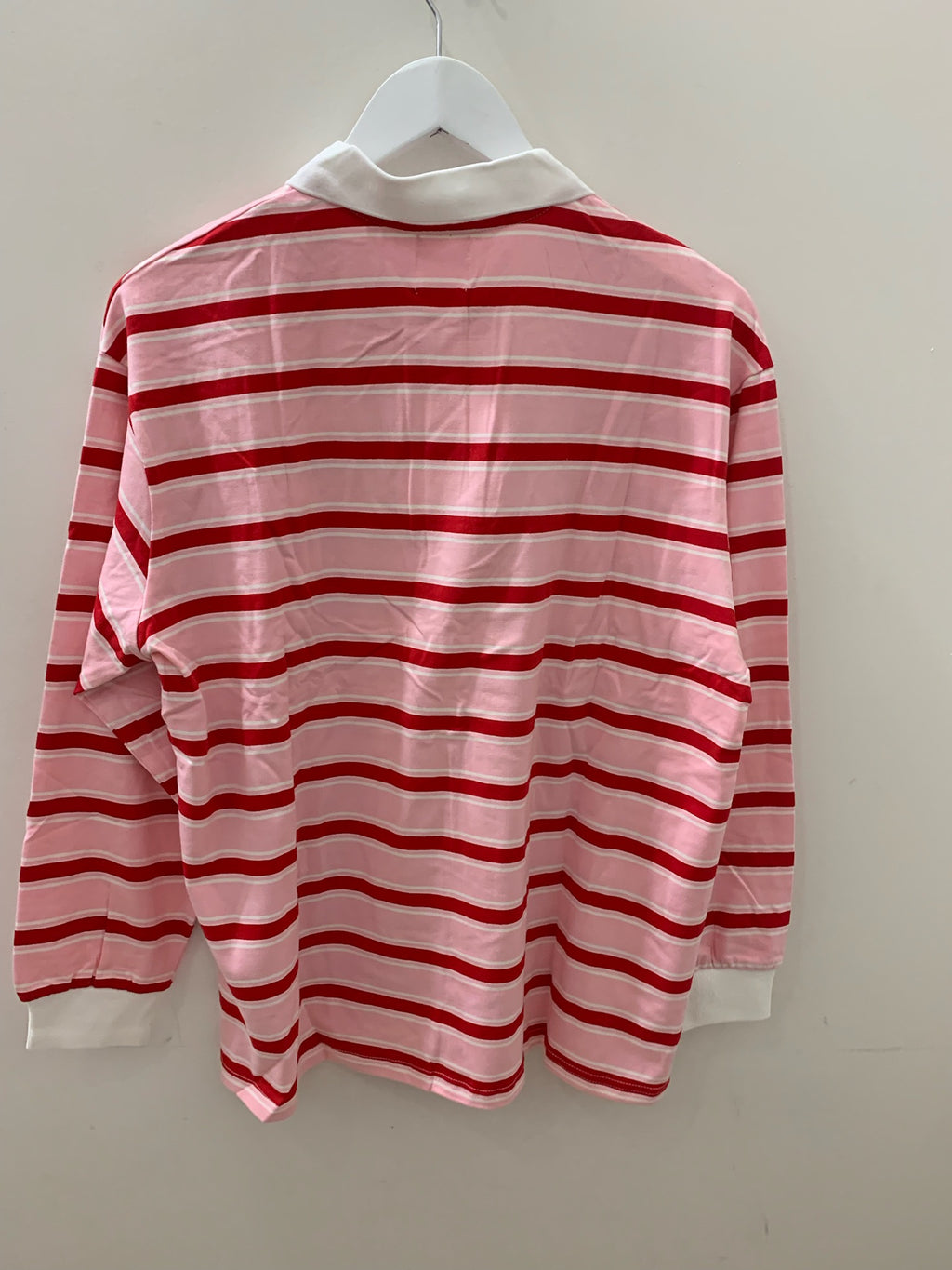 By Frankie - Red/Pink Stripe Rugby Jersey