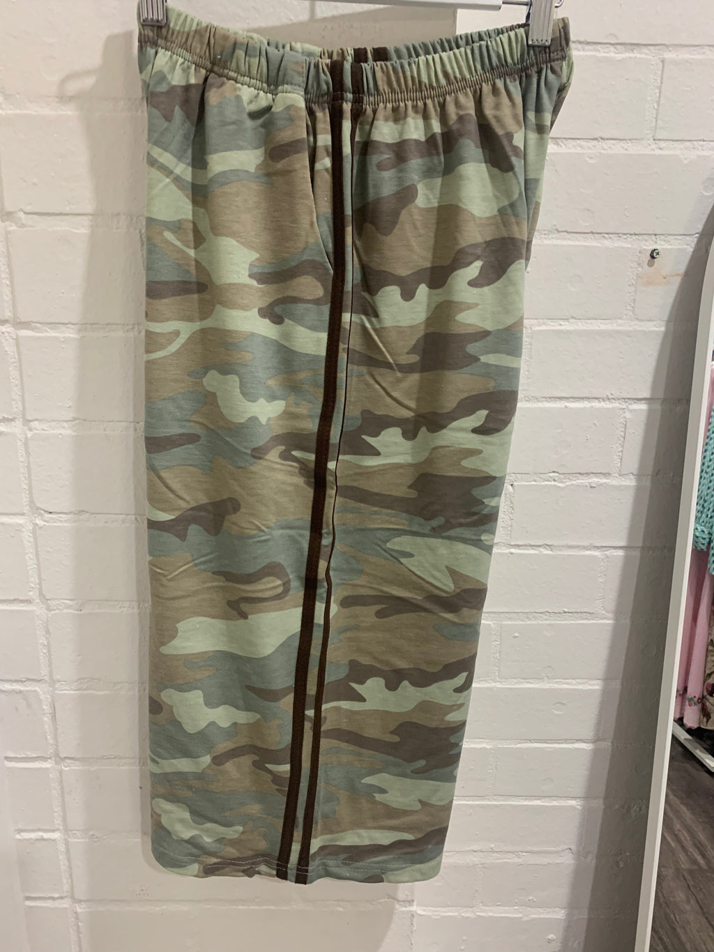 By Frankie Camo Chocolate Stripe Jorts