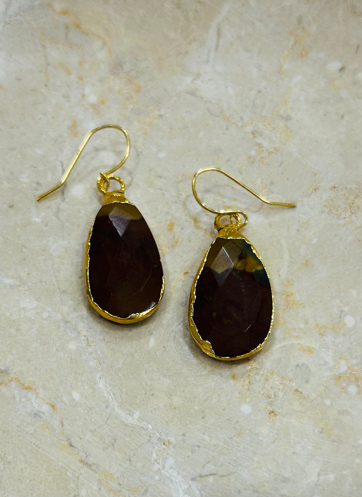 Inartisan Brown Rounded Earrings