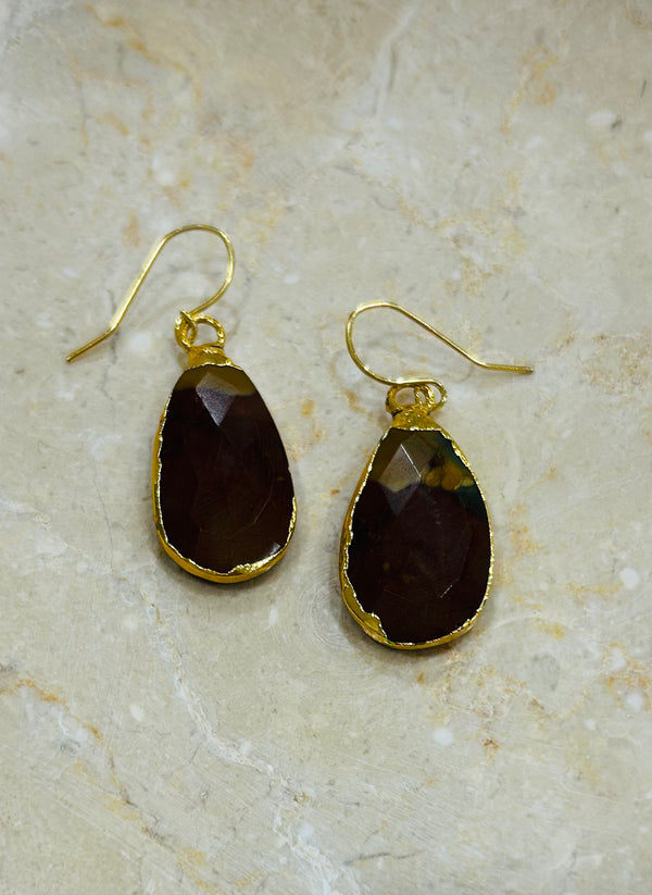 Inartisan Brown Rounded Earrings