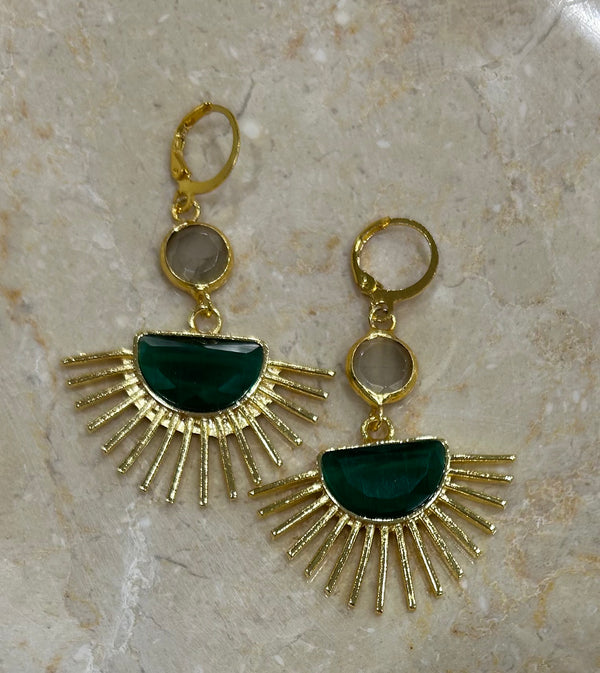 Inartisan Green Sun Earrings