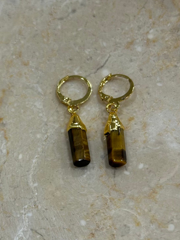 Inartisan Brown Column Earrings
