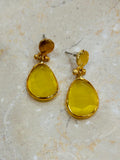 Inartisan Yellow Raindrop Earrings
