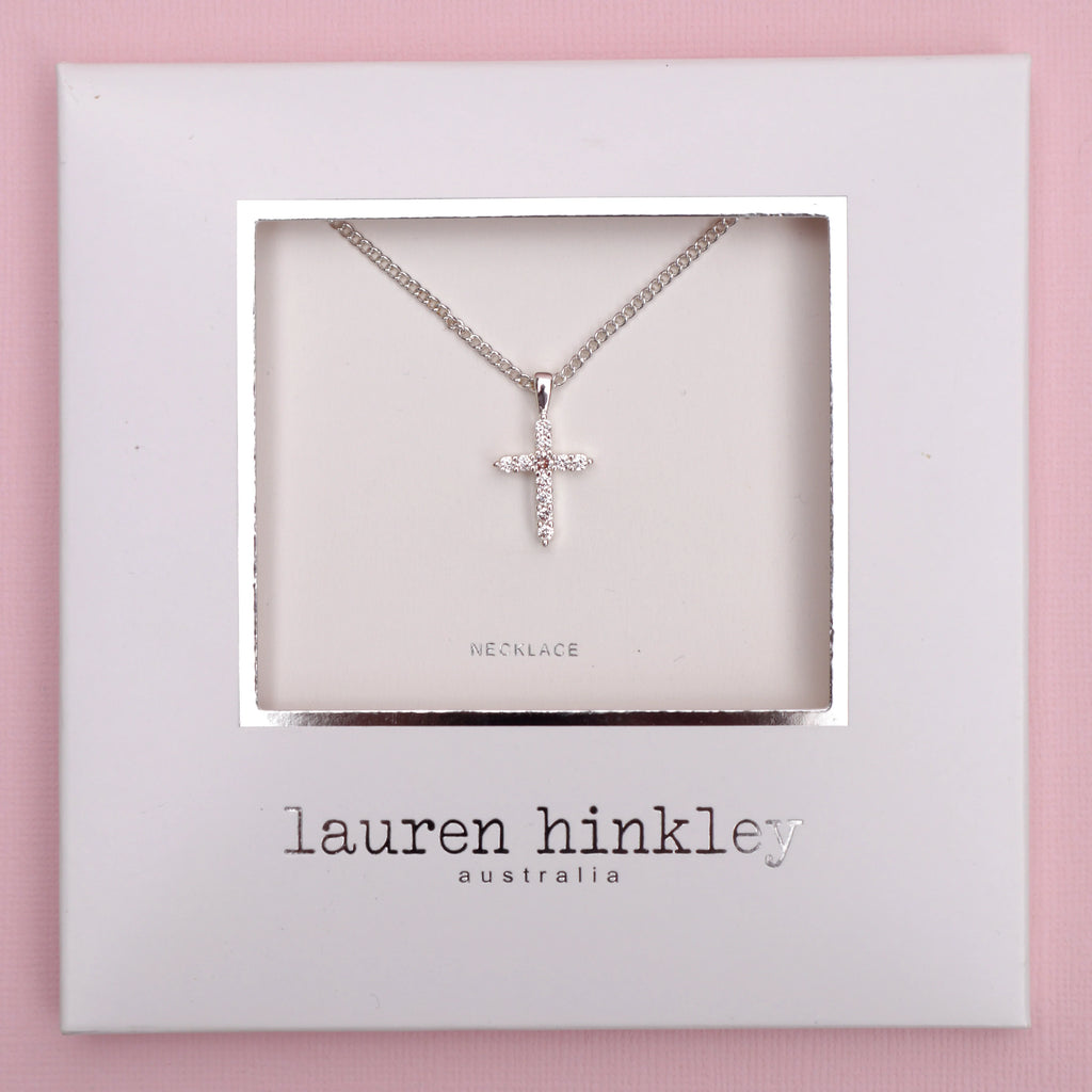 Lauren Hinkley Diamante Cross Necklace