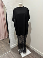 By Frankie Oversized Tshirt Lace Dress - Assorted