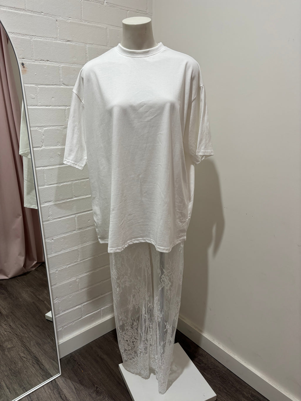 By Frankie Oversized Tee & Lace Pant Set Assorted