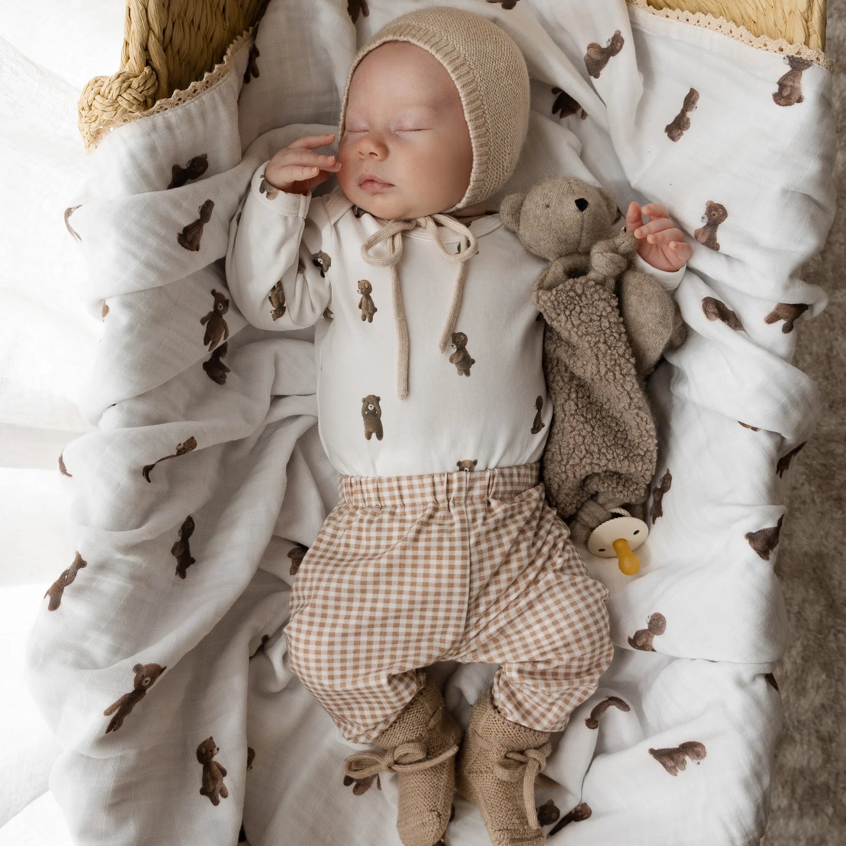 Fledge And Thread Long sleeve bodysuit - Teddy Bear