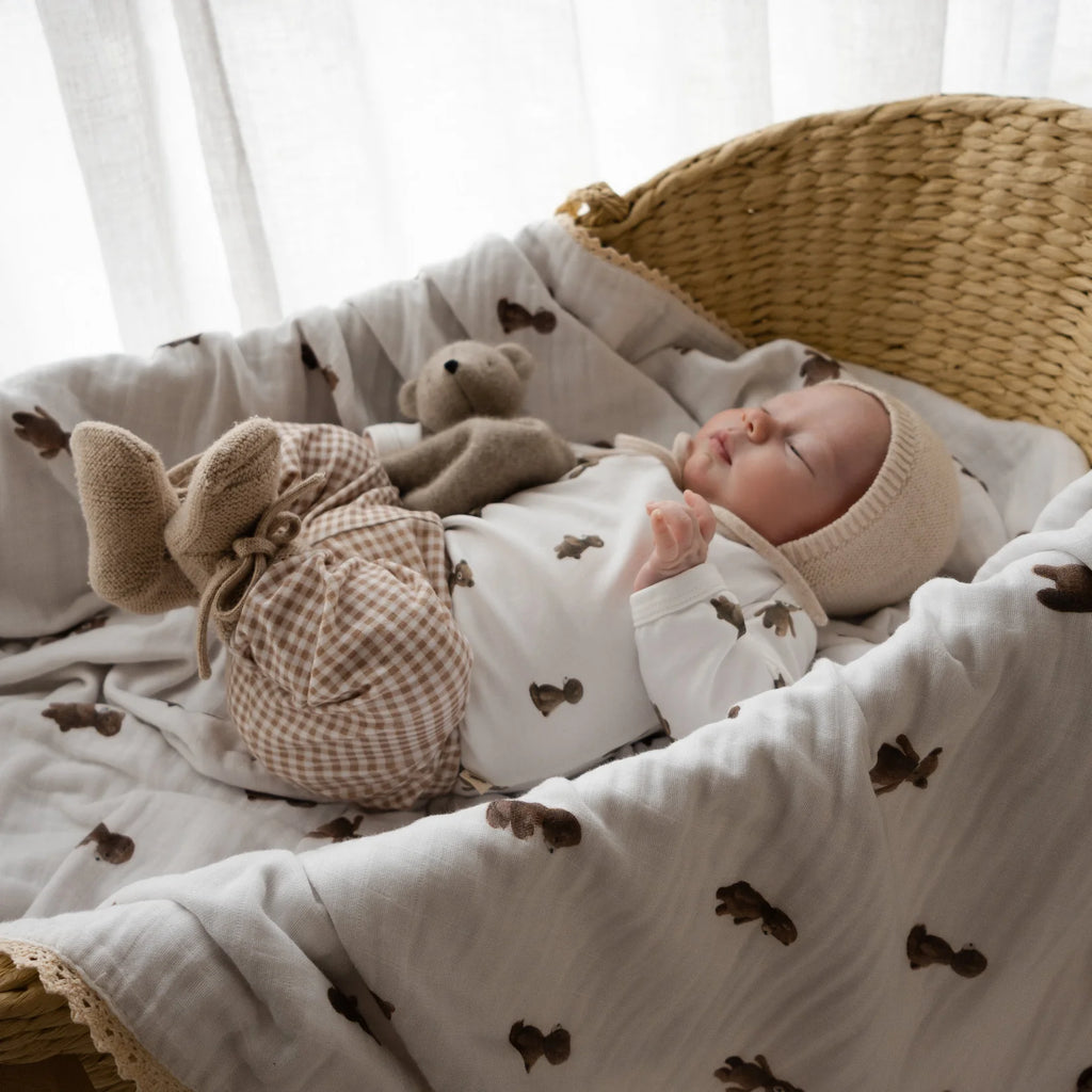 Fledge And Thread Long sleeve bodysuit - Teddy Bear