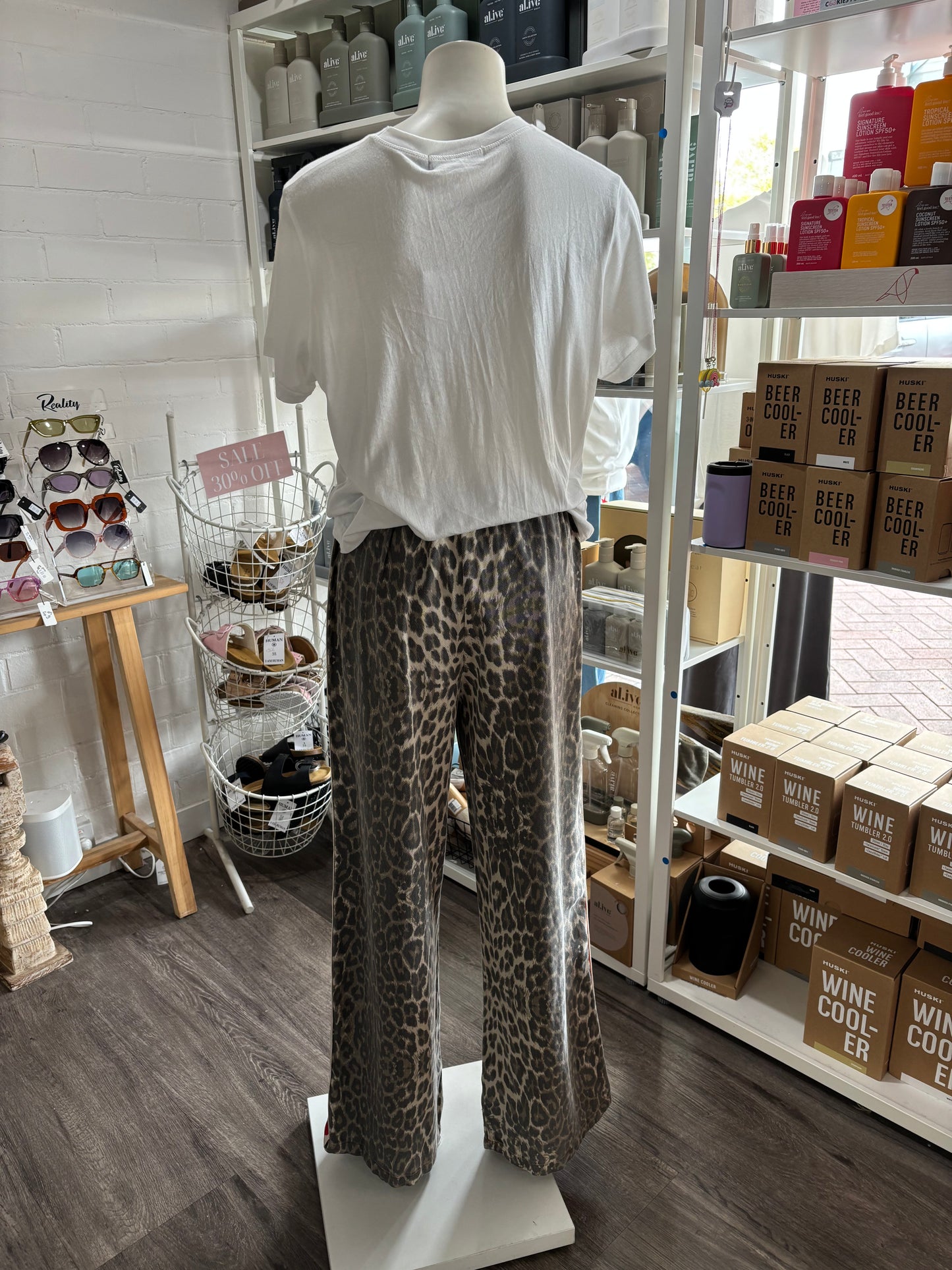 By Frankie Leopard Heart Racer Pant