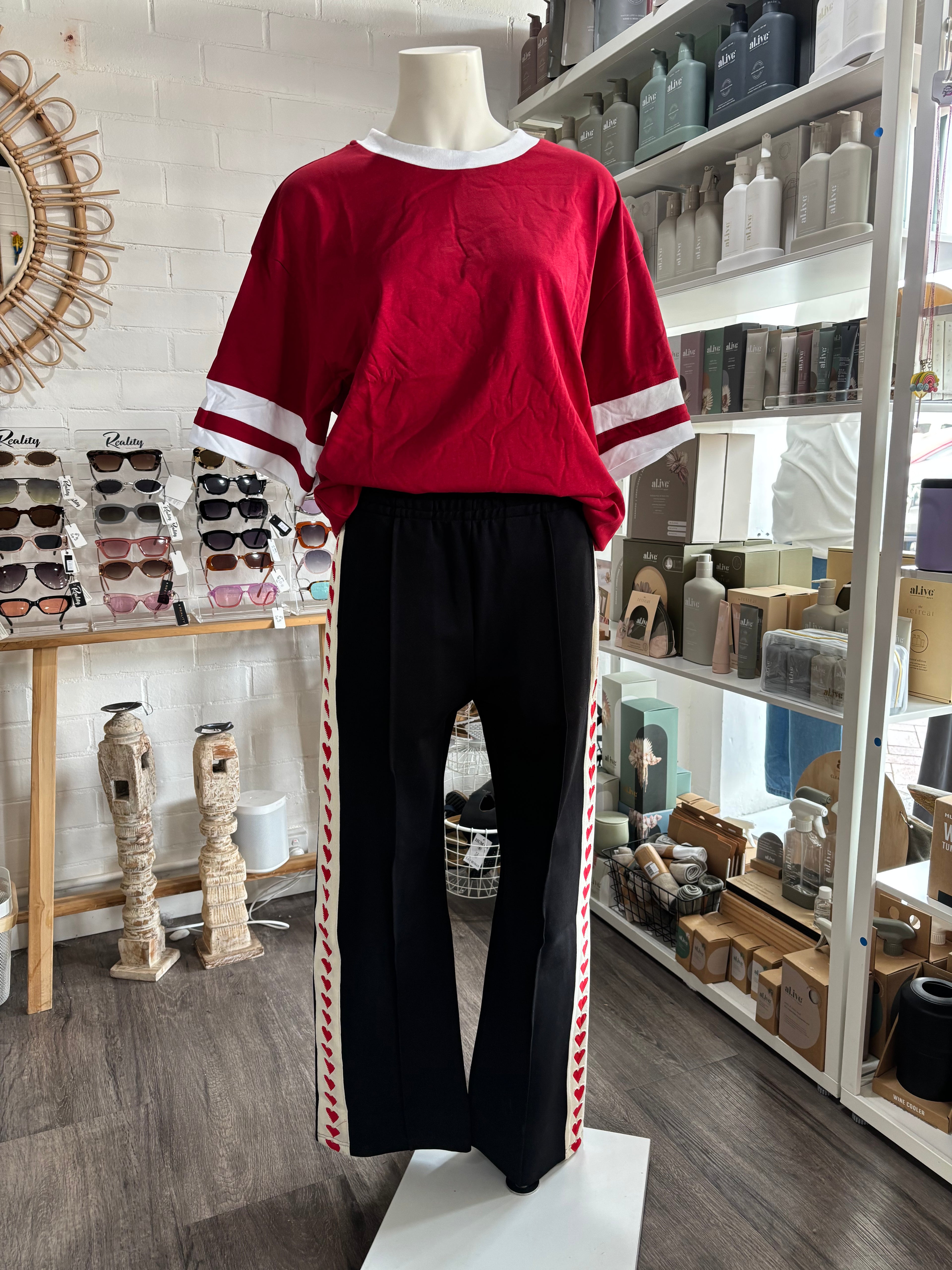 Ebby and I - I Heart You Pant - Black