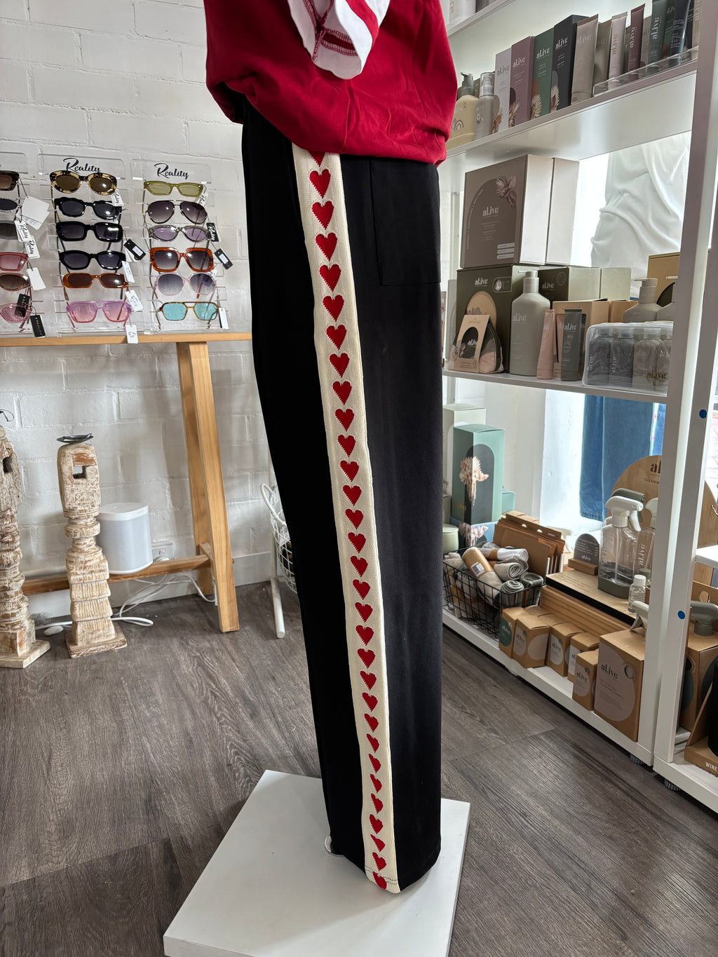 Ebby and I - I Heart You Pant - Black