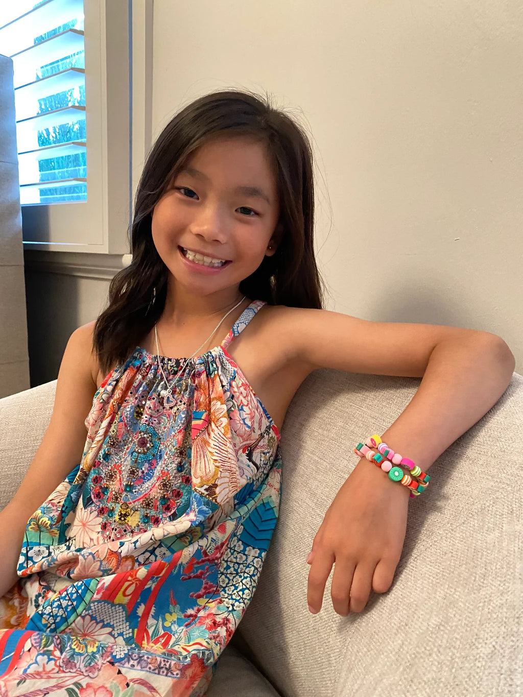 Lauren Hinkley Pink Diamante Heart Necklace