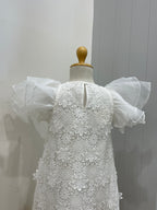 Petite Amalie Lace Dress with Organza Sleeves