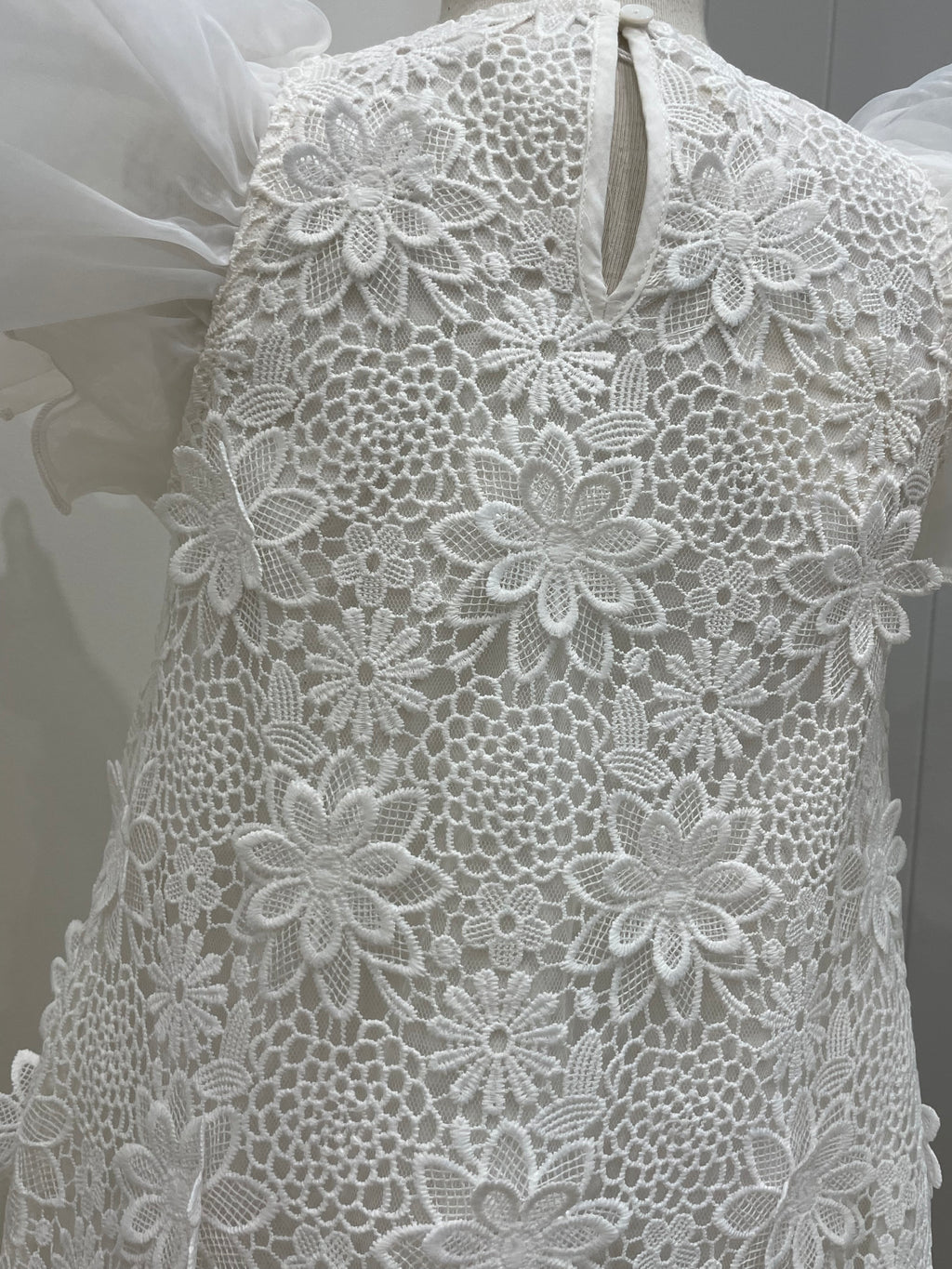 Petite Amalie Lace Dress with Organza Sleeves