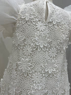 Petite Amalie Lace Dress with Organza Sleeves