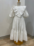 Petite Amalie Eyelet Ruffle Dress