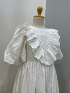 Petite Amalie Eyelet Ruffle Dress