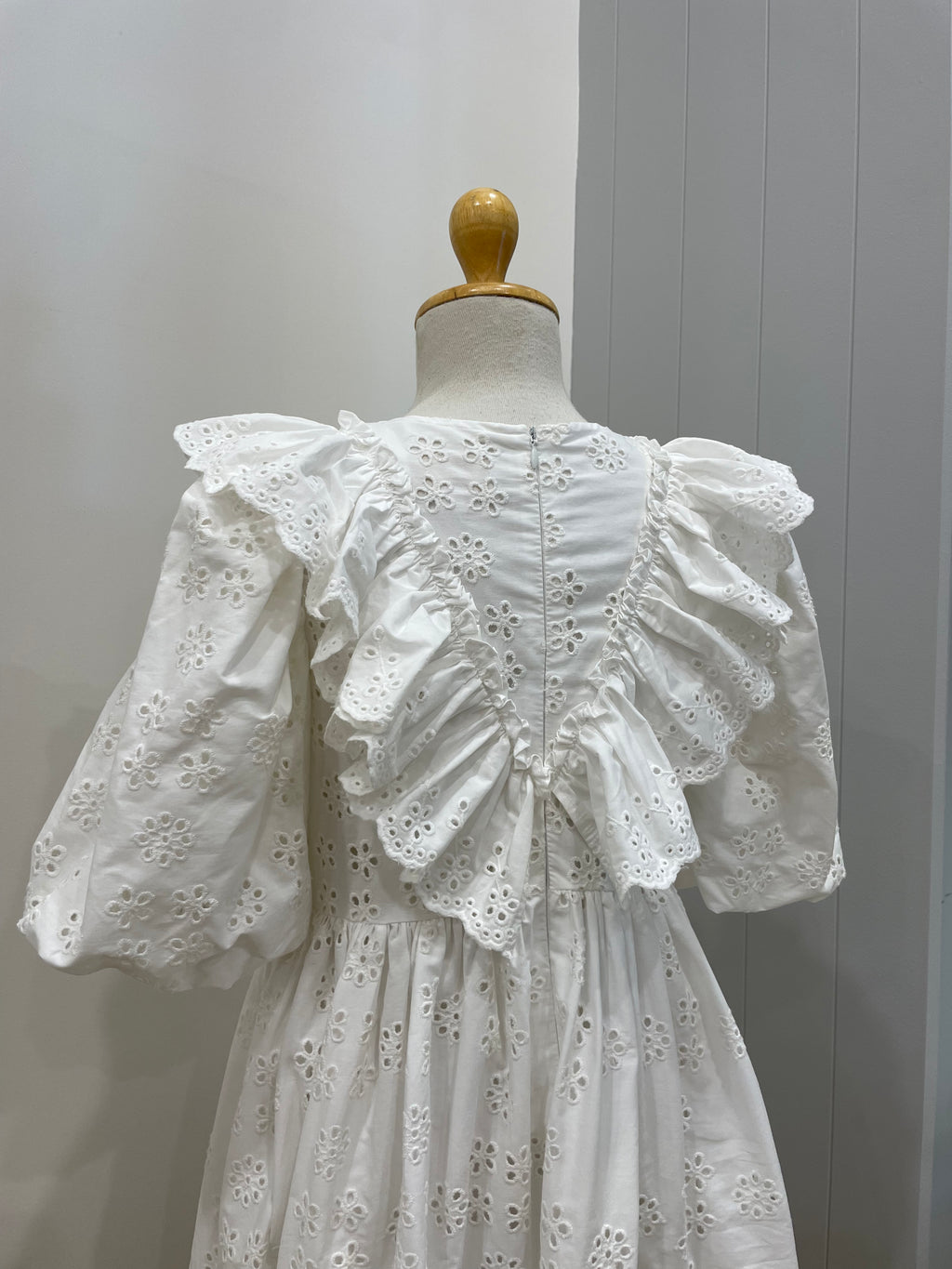 Petite Amalie Eyelet Ruffle Dress