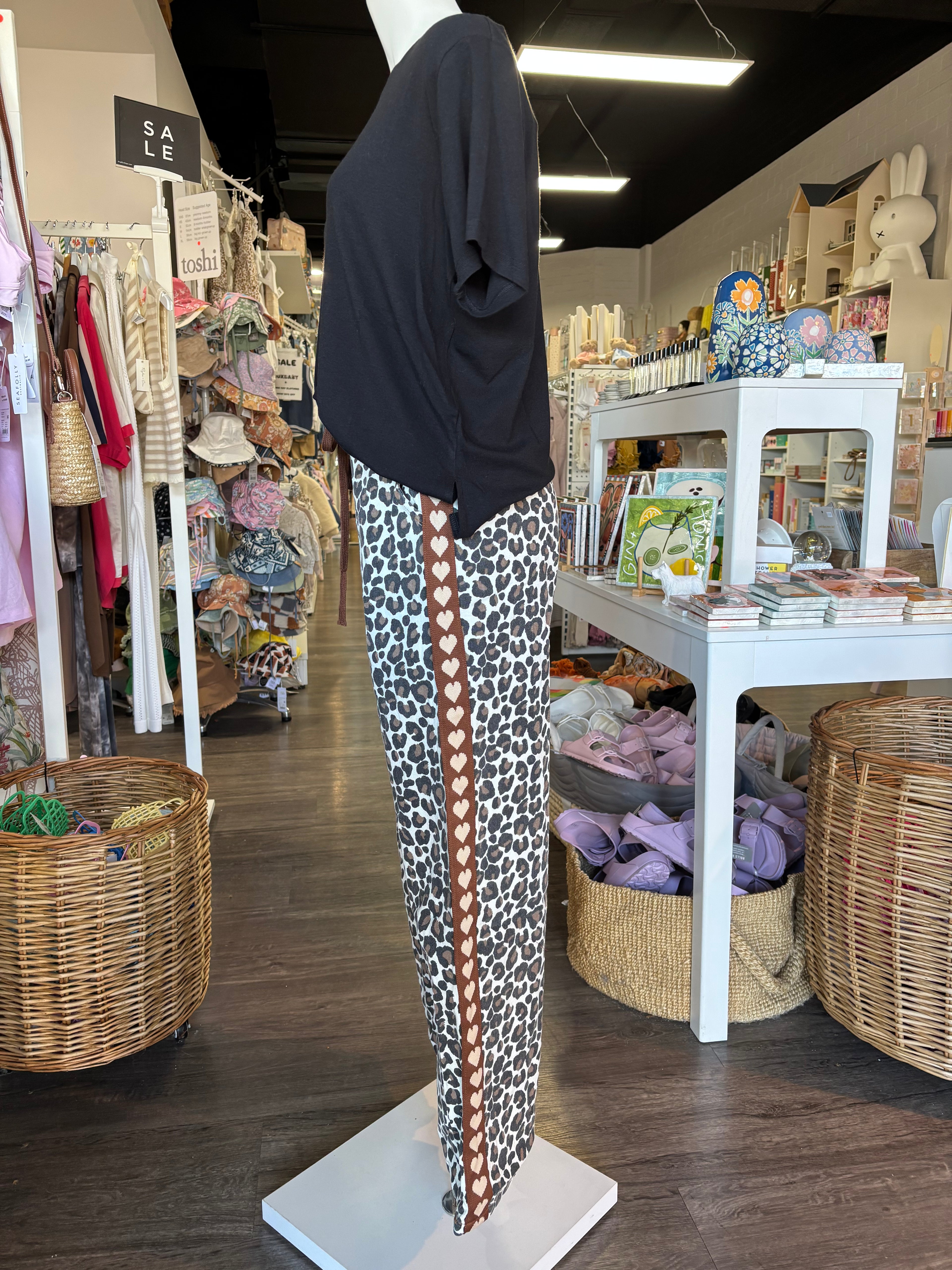 By Frankie Choc Heart Leopard Racer Jean